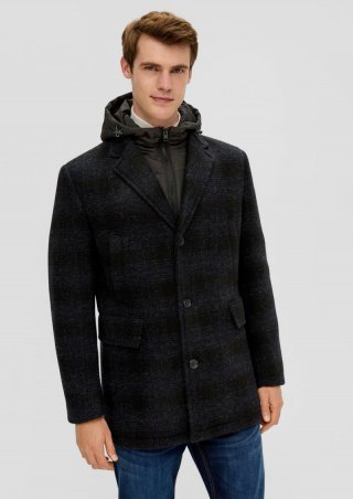 s.Oliver Mantel mit herausnehmbarem Insert - navy