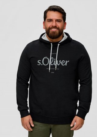 s.Oliver Hoodie mit Logoprint - schwarz