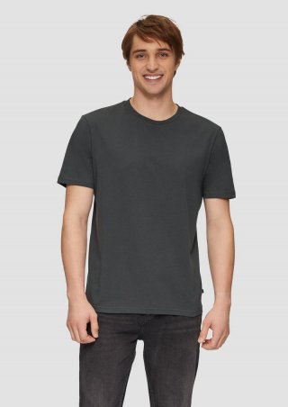 s.Oliver T-Shirt mit Rundhalsausschnitt - dunkelgrau