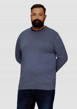 s.Oliver Strickpullover mit Crewneck - hellblau