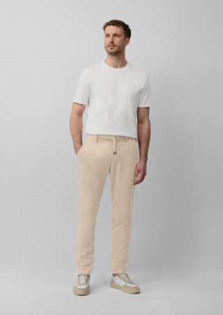 s.Oliver s.O JOGG: Anzughose aus Stretch-Jersey - sandstein