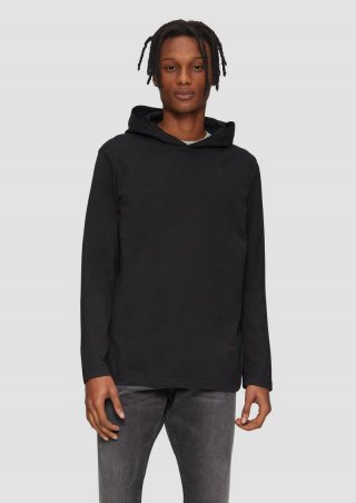 s.Oliver Longsleeve mit Kapuze - schwarz