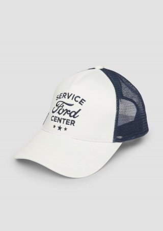 s.Oliver Kappe mit Ford®-Artwork aus Mesh - weiß