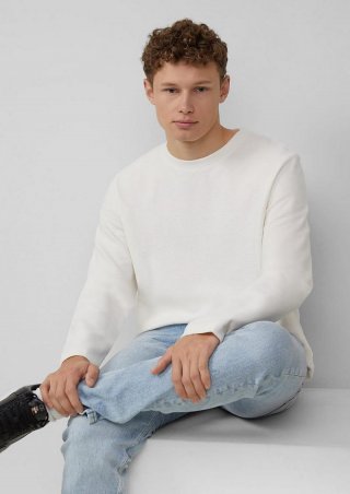 s.Oliver Longsleeve aus Strukturware - ecru