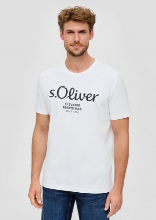 s.Oliver T-Shirt mit Logo-Print - weiß