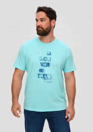 s.Oliver T-Shirt mit Frontprint - türkis