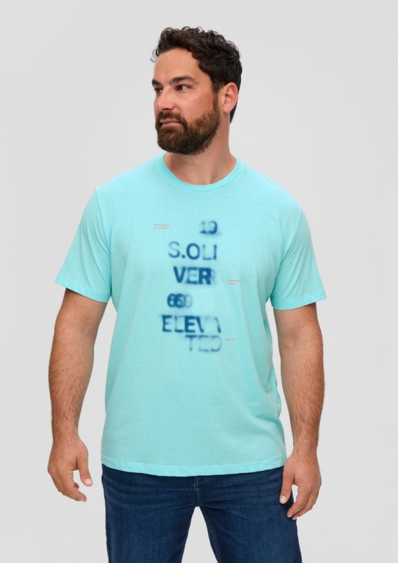 s.Oliver T-Shirt mit Frontprint - türkis