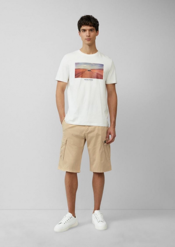 s.Oliver File: Cargo-Shorts im Relaxed Fit - beige