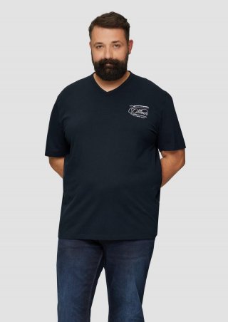 s.Oliver T-Shirt mit Logo-Stickerei - navy