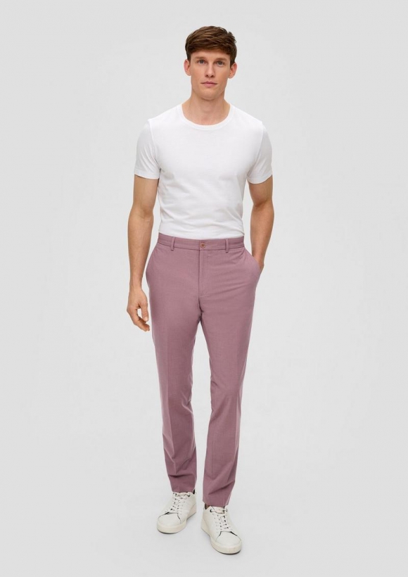 s.Oliver s.O PURE: Anzughose aus Stretch-Fabric - lavendel