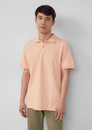 s.Oliver Poloshirt aus Baumwollpiqué - papaya