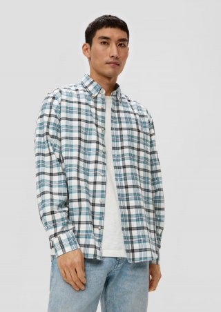 s.Oliver Regular: Button Down-Hemd - weiß