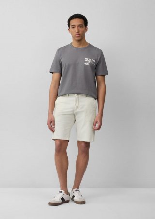 s.Oliver Phoenix: Strukturierte Chino-Shorts mit Elastikbund - wollweiß