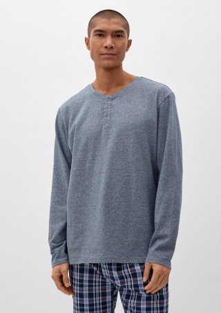 s.Oliver Meliertes Langarmshirt - ozeanblau