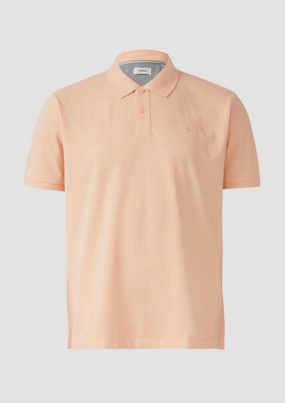 s.Oliver Poloshirt aus Baumwollpiqué - papaya
