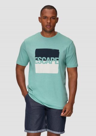 s.Oliver T-Shirt aus Jersey mit Frontprint - helles türkis