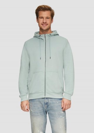 s.Oliver Hoodie mit Logo-Print - salbeigrün