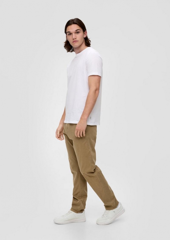 s.Oliver Gewaschene Chino aus Stretch-Twill - sandfarben
