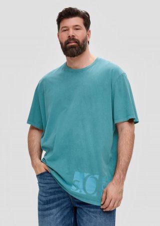 s.Oliver T-Shirt mit Label-Print - petrol