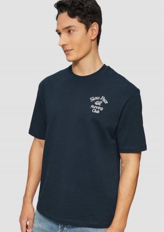 s.Oliver T-Shirt im Relaxed Fit aus Heavy Jersey - tiefblau
