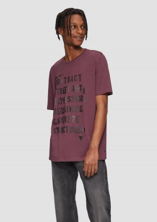 s.Oliver T- Shirt mit Frontprint - lavendel
