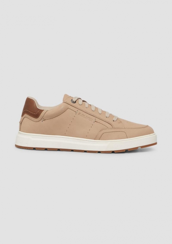 s.Oliver Sneaker im Materialmix - braun