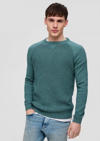 s.Oliver Strickpullover mit Raglanärmeln - petrol