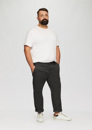 s.Oliver Slim: Elastische Hose aus Baumwollmix - schiefergrau