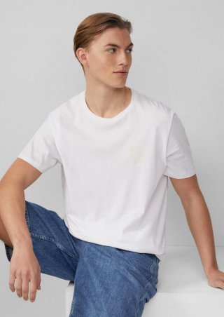 s.Oliver T-Shirt mit Frontprint - weiß