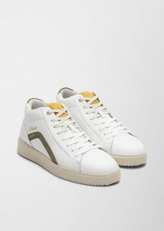 s.Oliver Leder-Sneaker mit Kontrast-Details - 098