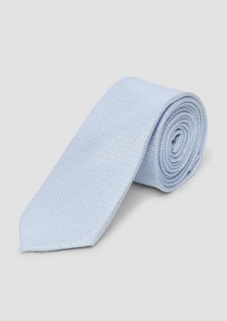 s.Oliver Festliche Jacquard-Krawatte aus Seidenmix - hellblau