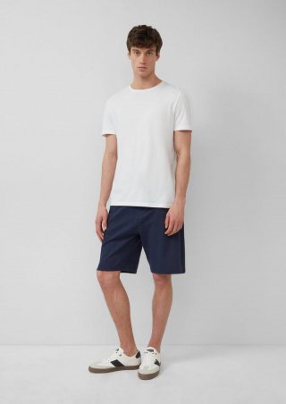s.Oliver Detroit: Strukturierte Bermuda im Relaxed Fit - tiefblau