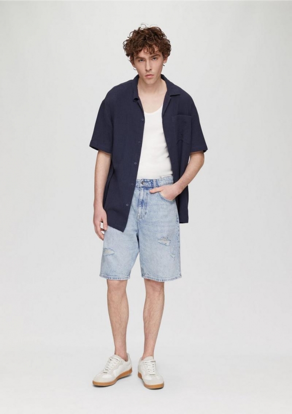 s.Oliver Jeans-Shorts / Loose Fit / Mid Rise - blau