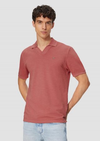 s.Oliver Poloshirt aus Piqué mit Garment Dye - himbeere