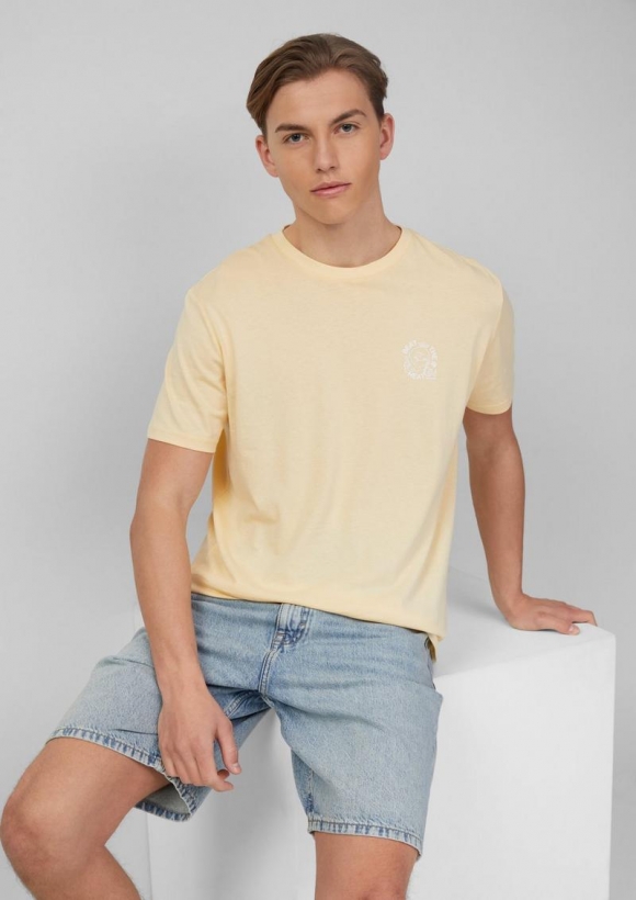 s.Oliver T-Shirt mit Frontprint - beige