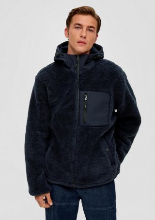 s.Oliver Jacke aus Schaffell-Imitat - navy