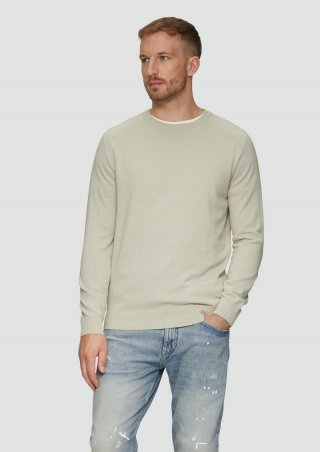 s.Oliver Strickpullover mit Raglanärmeln - helles beige