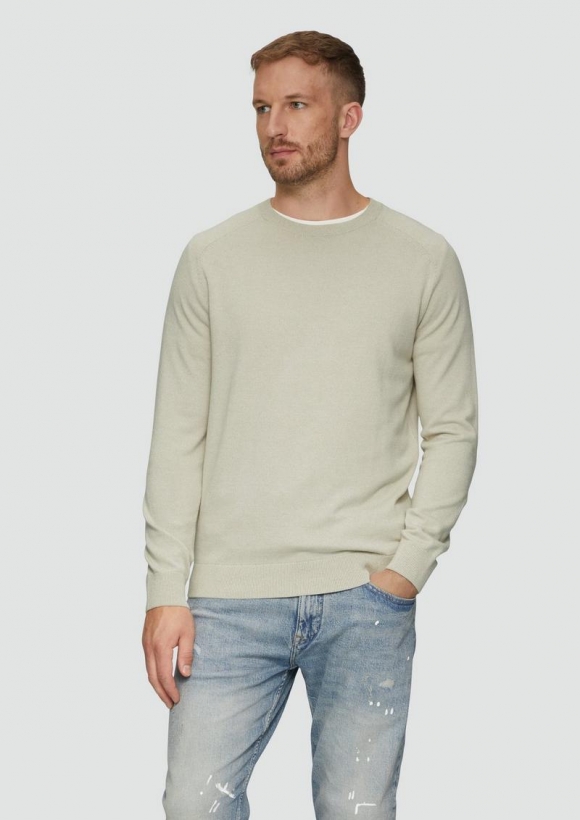 s.Oliver Strickpullover mit Raglanärmeln - helles beige