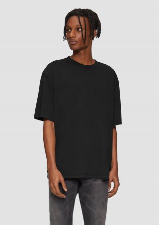 s.Oliver Gewaschenes T-Shirt im Loose Fit mit Rückenprint - schwarz