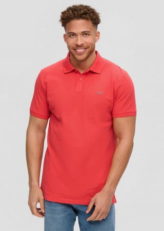 s.Oliver Poloshirt mit Piquéstruktur - blutorange