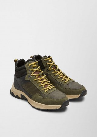s.Oliver Sneaker im Materialmix - olivgrün