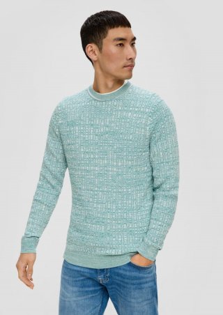 s.Oliver Strickpullover mit Zopfmuster - helles petrol