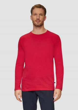 s.Oliver Softes Langarmshirt aus Baumwolljersey - himbeere