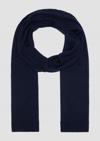 s.Oliver Schal aus Merinowolle - navy