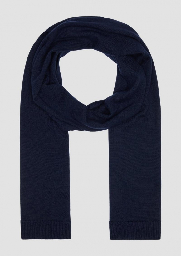 s.Oliver Schal aus Merinowolle - navy
