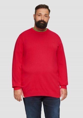 s.Oliver Strickpullover mit Crewneck - himbeere