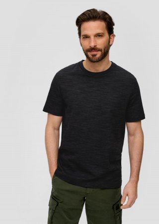s.Oliver T-Shirt mit Crew Neck - schwarz