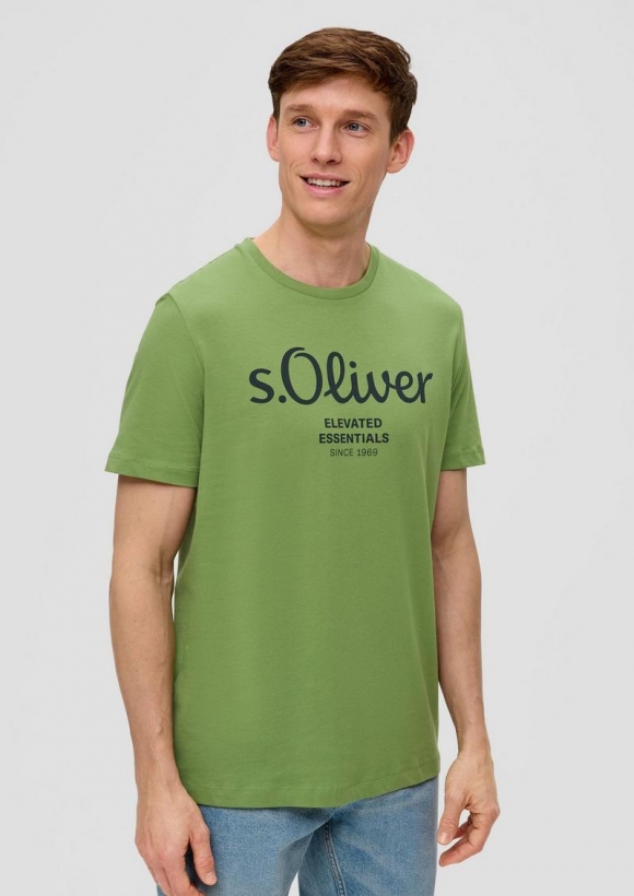 s.Oliver T-Shirt mit Frontprint - bambusgrün