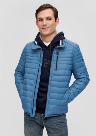 s.Oliver Gesteppte Outdoor-Jacke mit Stehkragen - hellblau