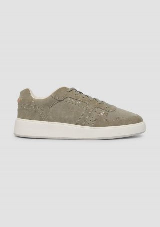 s.Oliver Sneaker im Materialmix - olivgrün